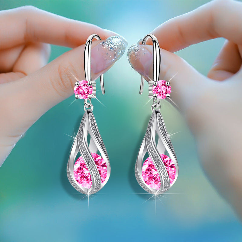Women's Fashion Rotating Teardrop Earrings