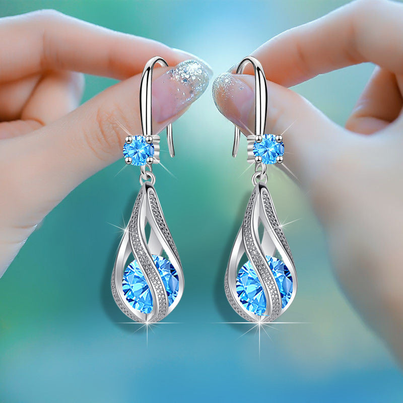 Women's Fashion Rotating Teardrop Earrings