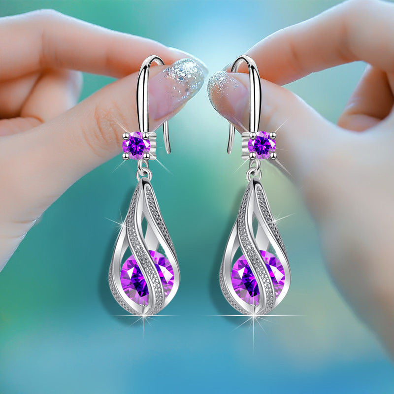 Women's Fashion Rotating Teardrop Earrings