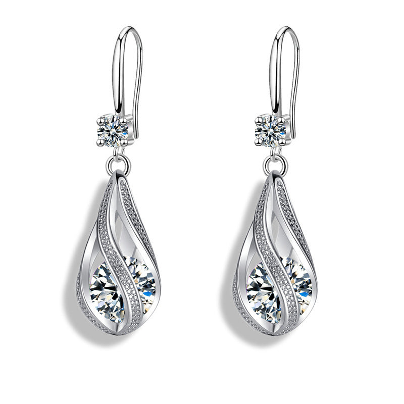 Women's Fashion Rotating Teardrop Earrings
